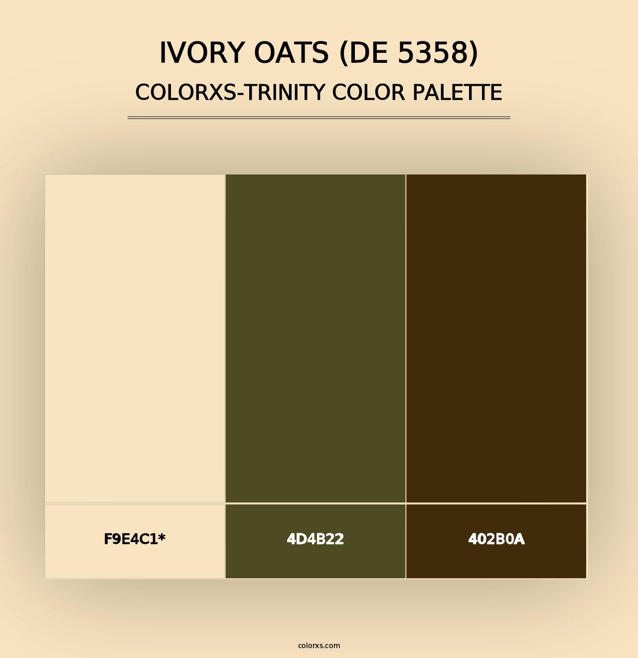 Ivory Oats (DE 5358) - Colorxs Trinity Palette