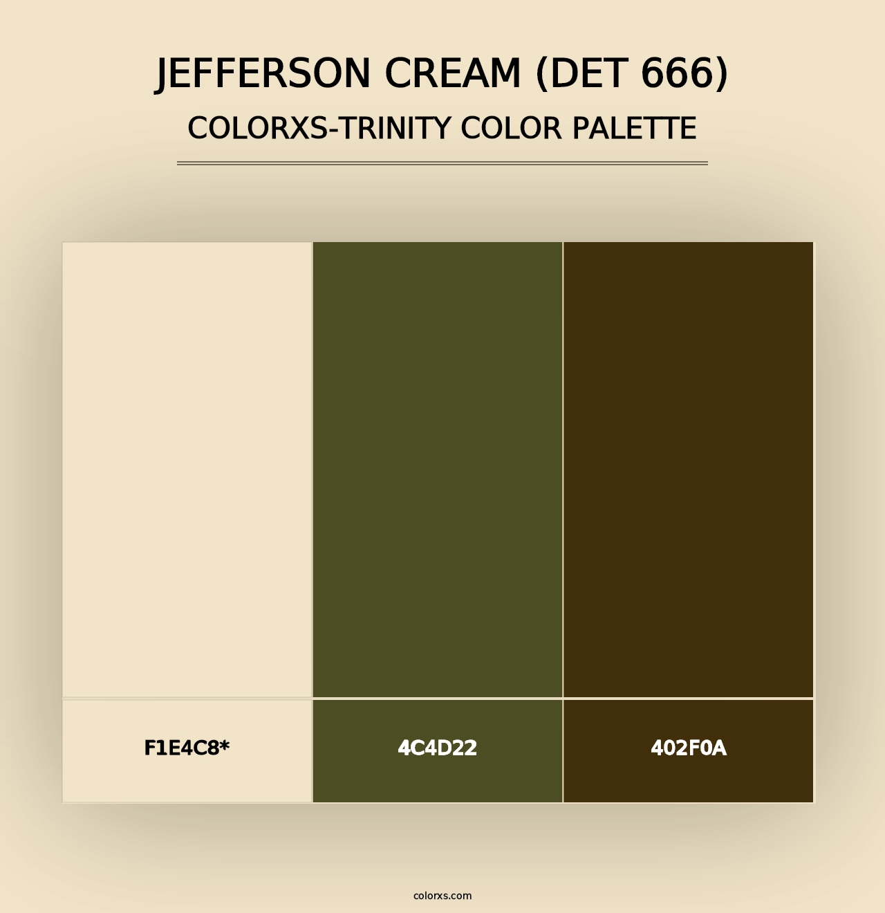 Jefferson Cream (DET 666) - Colorxs Trinity Palette