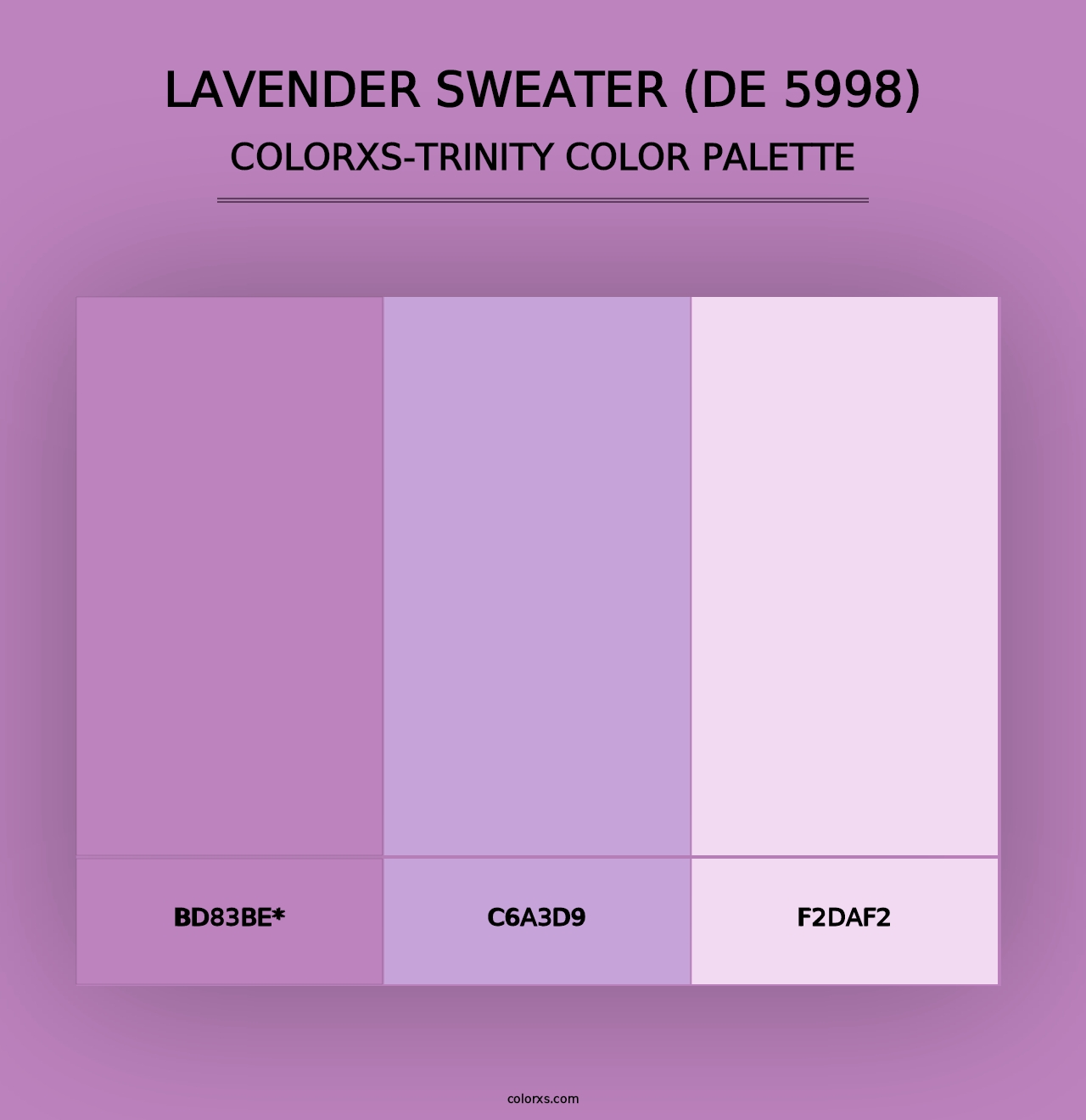 Lavender Sweater (DE 5998) - Colorxs Trinity Palette