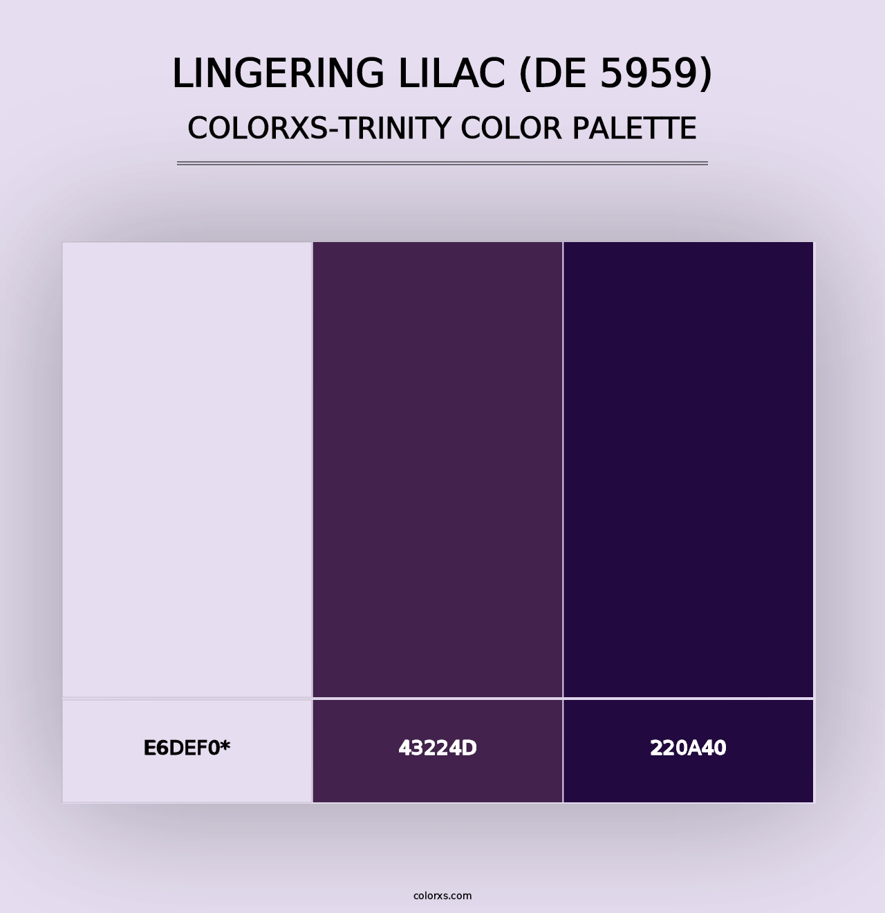 Lingering Lilac (DE 5959) - Colorxs Trinity Palette