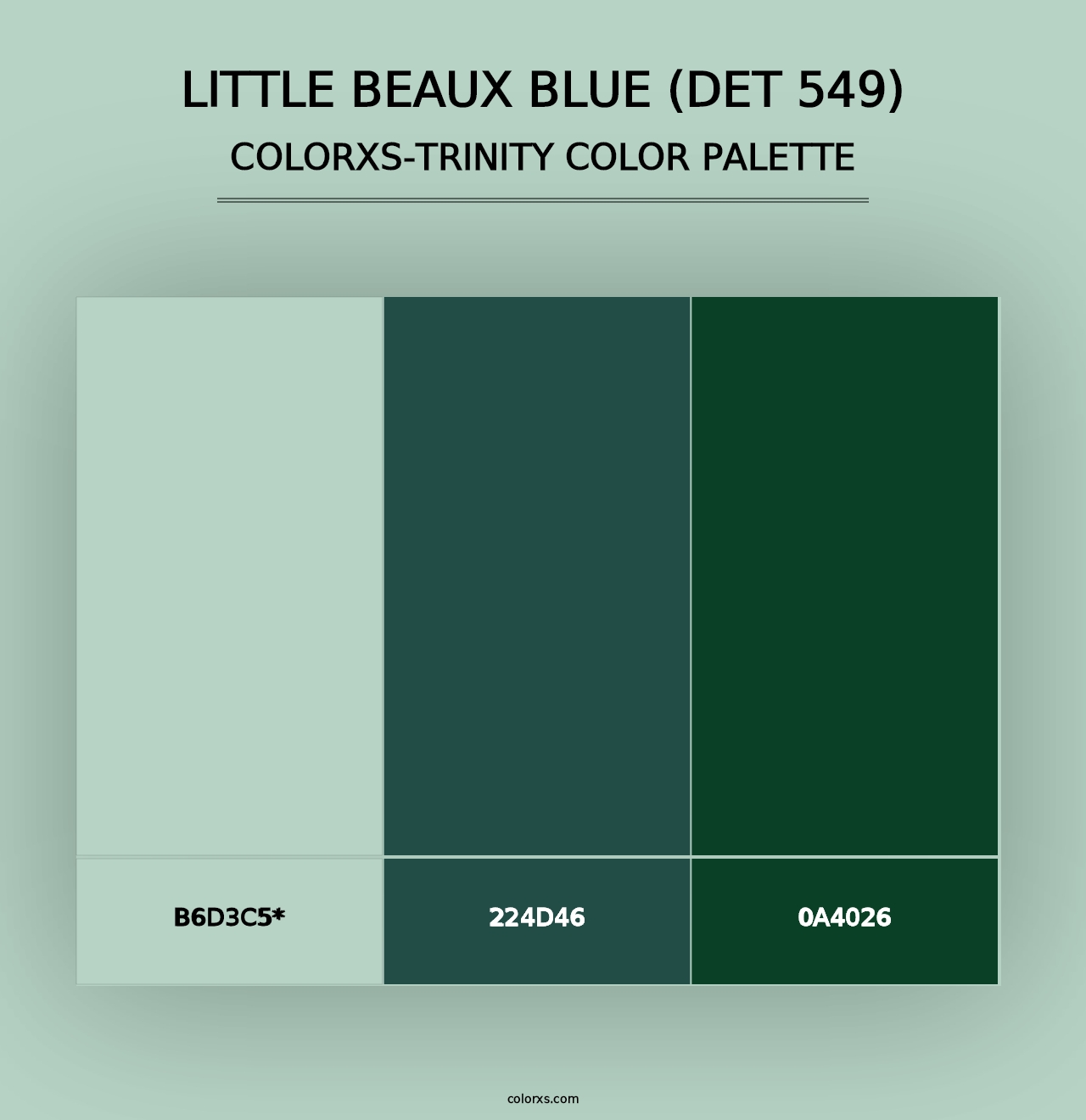 Little Beaux Blue (DET 549) - Colorxs Trinity Palette