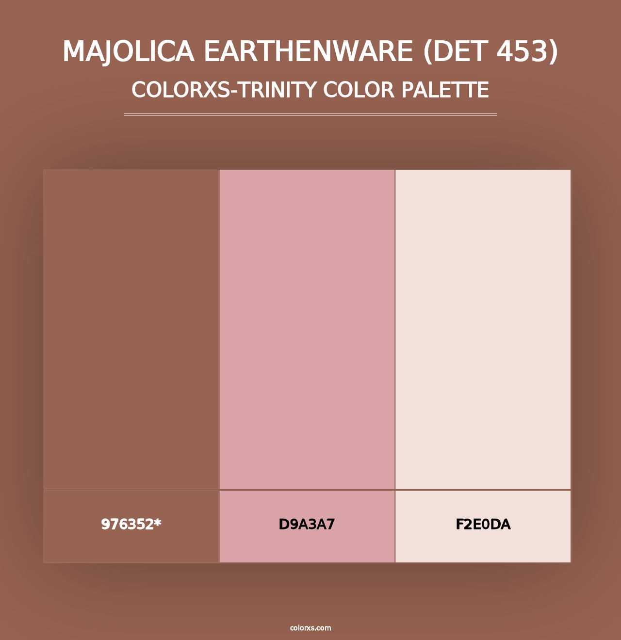 Majolica Earthenware (DET 453) - Colorxs Trinity Palette