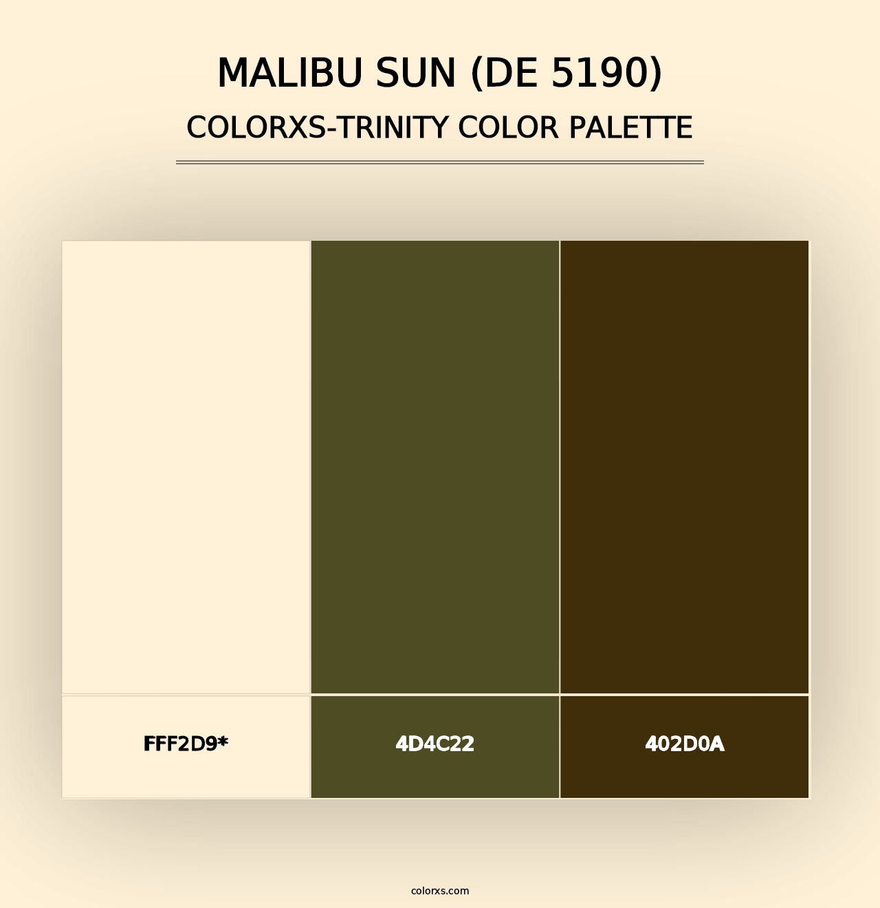 Malibu Sun (DE 5190) - Colorxs Trinity Palette