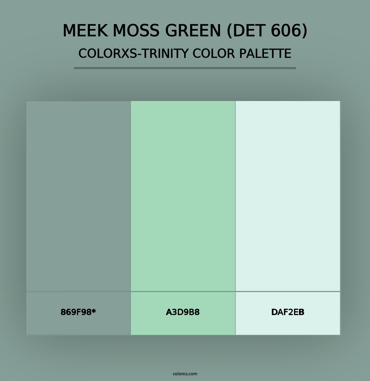 Meek Moss Green (DET 606) - Colorxs Trinity Palette