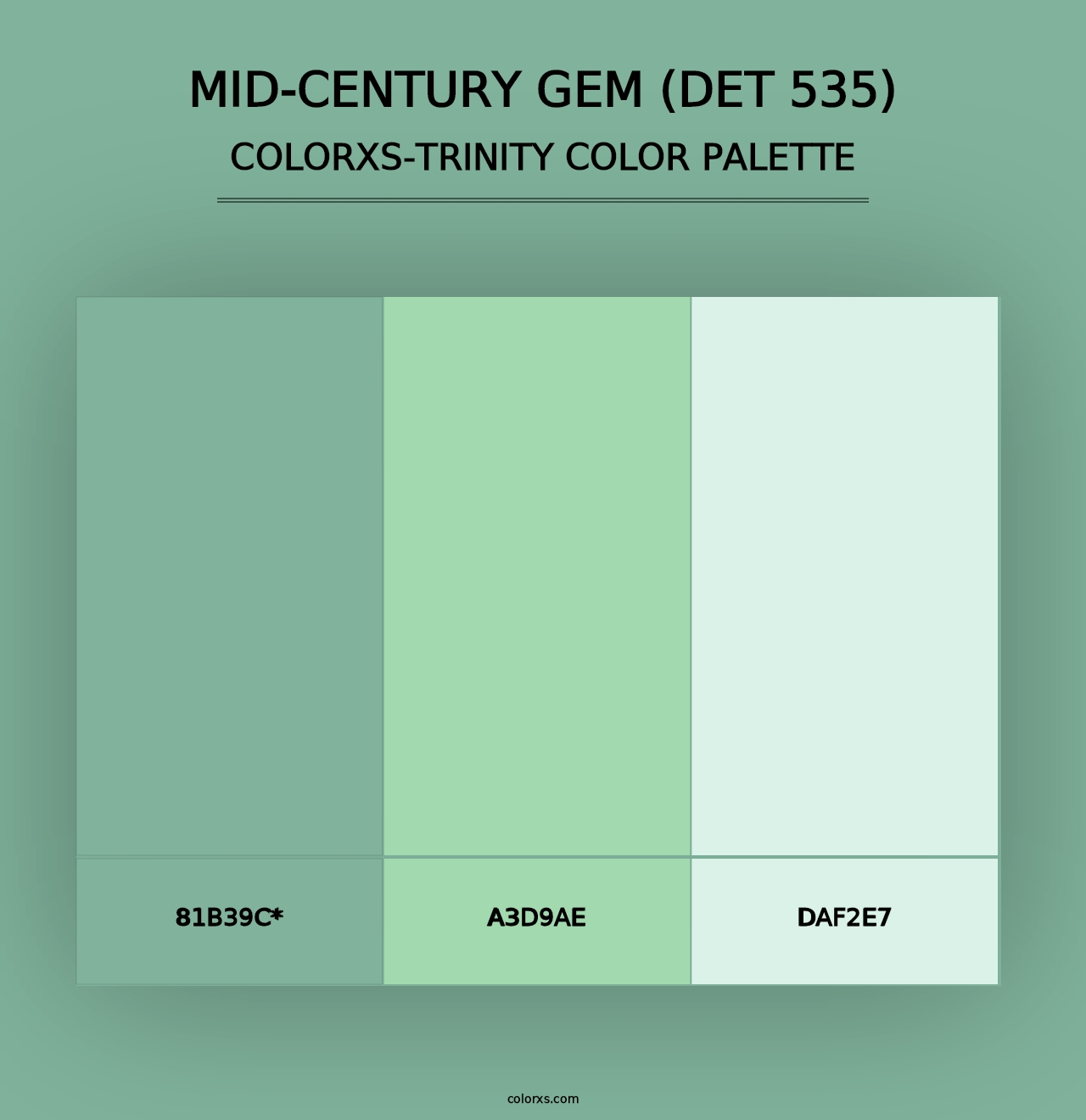 Mid-century Gem (DET 535) - Colorxs Trinity Palette