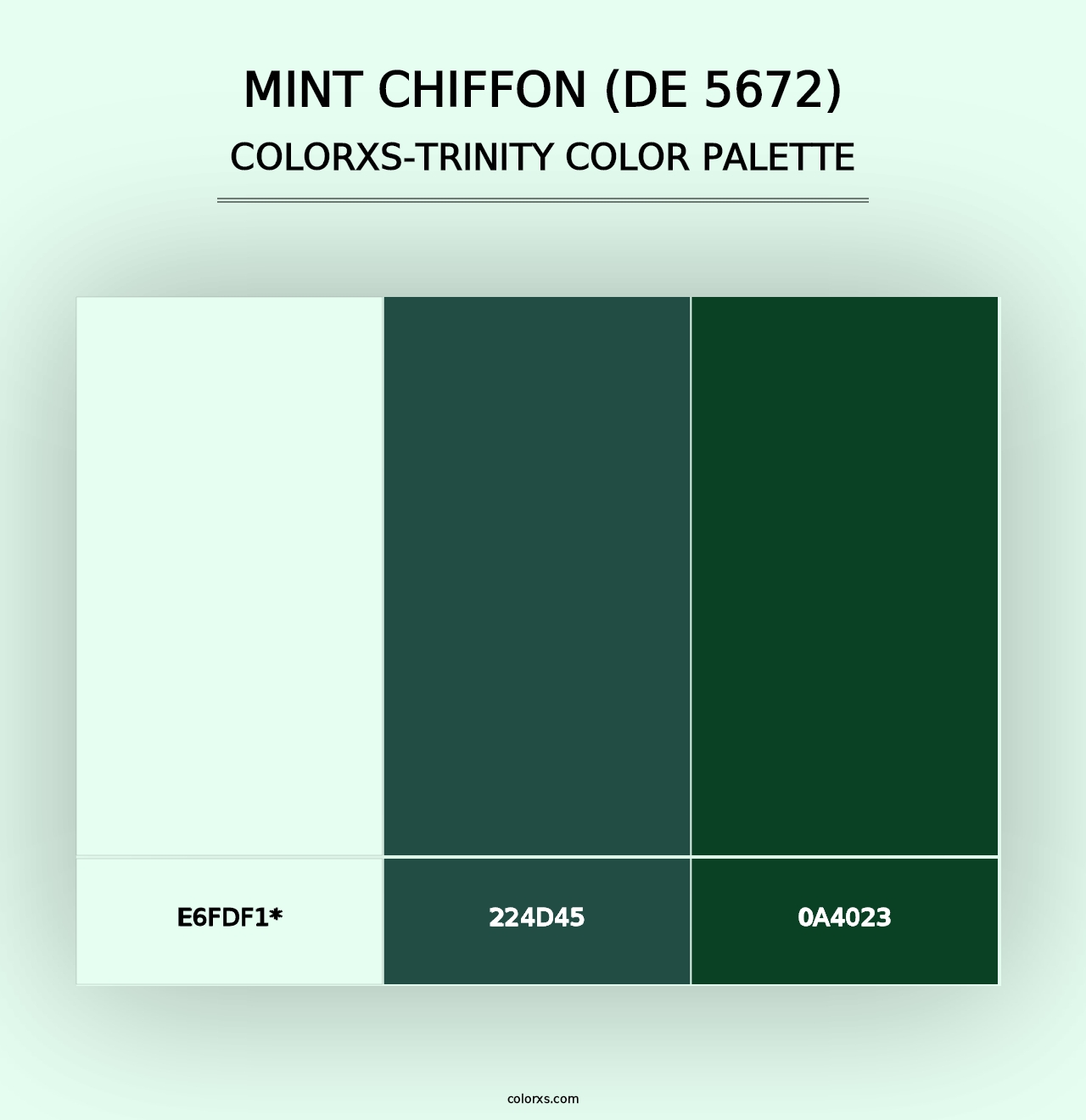 Mint Chiffon (DE 5672) - Colorxs Trinity Palette