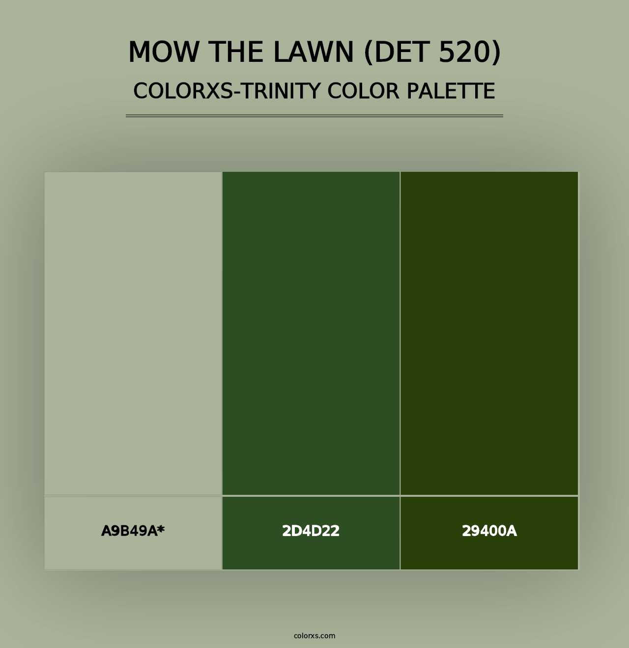 Mow the Lawn (DET 520) - Colorxs Trinity Palette