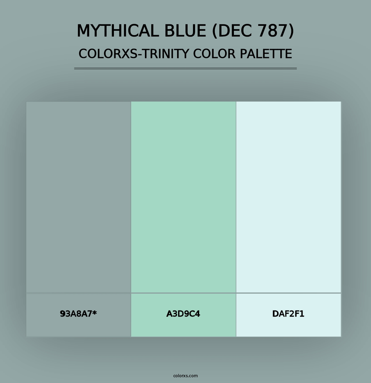 Mythical Blue (DEC 787) - Colorxs Trinity Palette