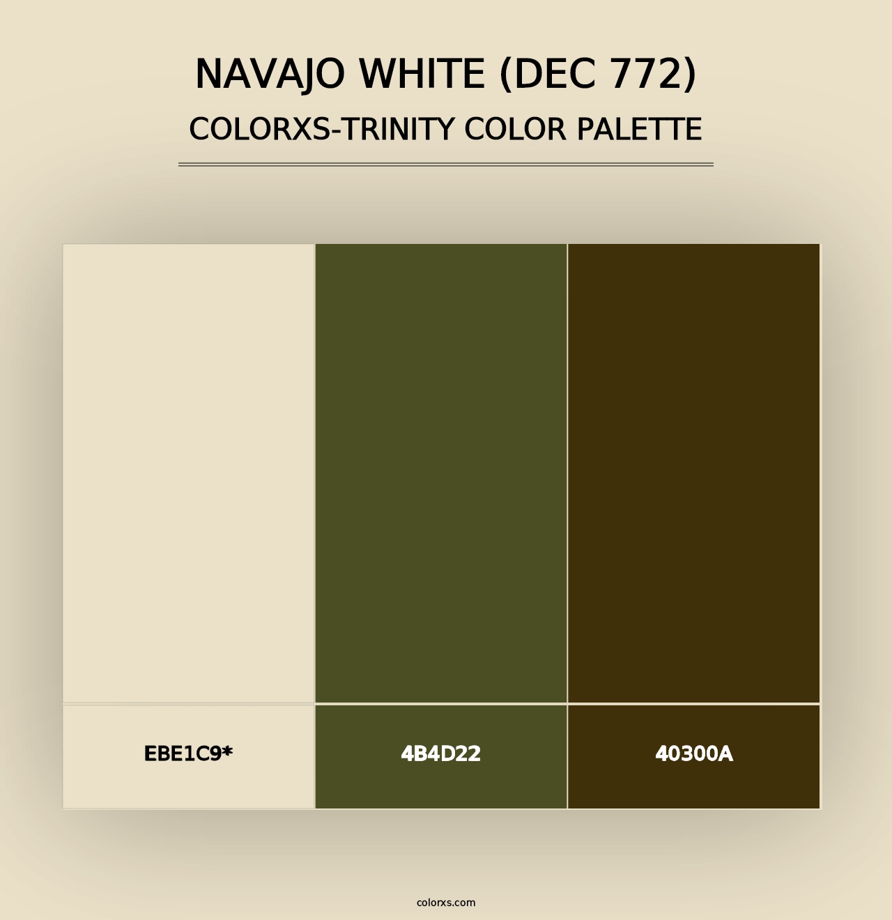 Navajo White (DEC 772) - Colorxs Trinity Palette