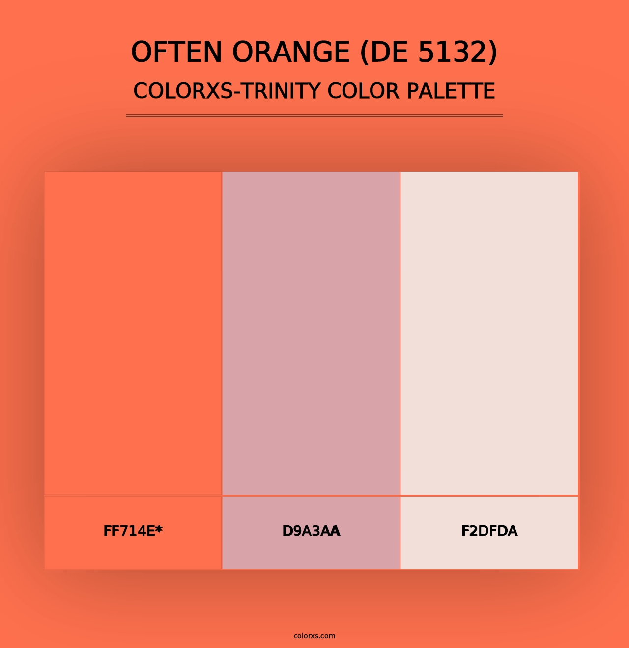 Often Orange (DE 5132) - Colorxs Trinity Palette