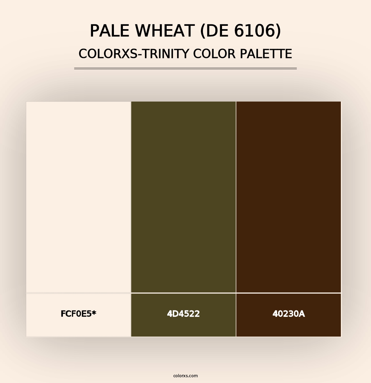 Pale Wheat (DE 6106) - Colorxs Trinity Palette