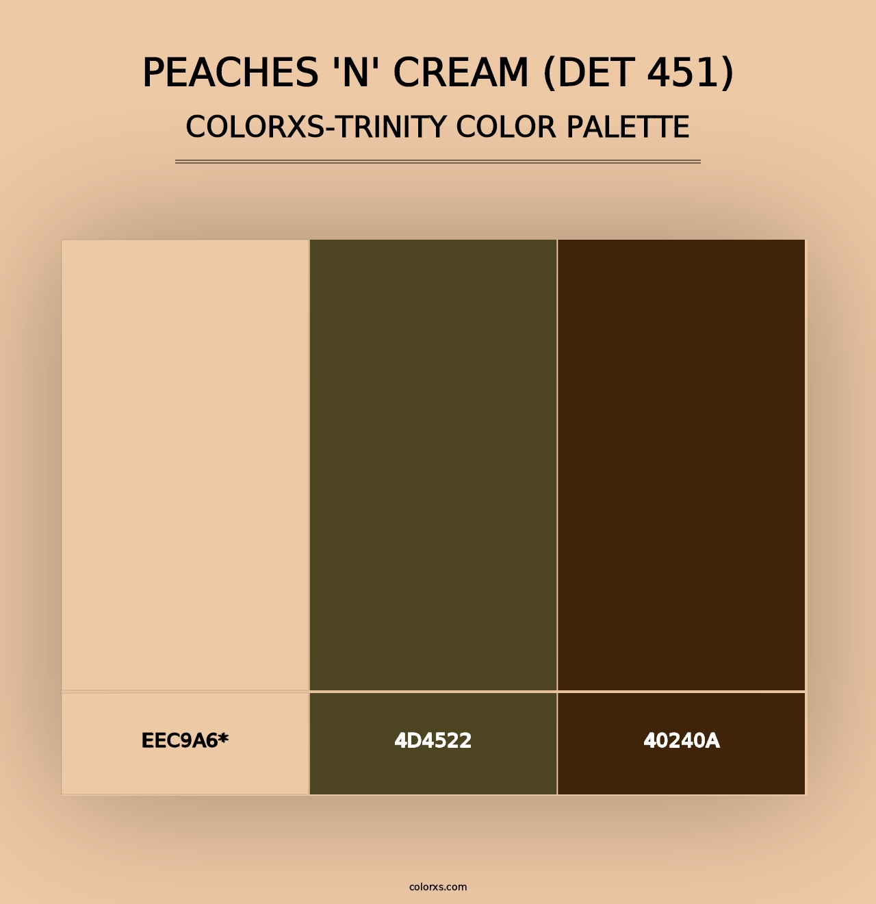 Peaches 'n' Cream (DET 451) - Colorxs Trinity Palette