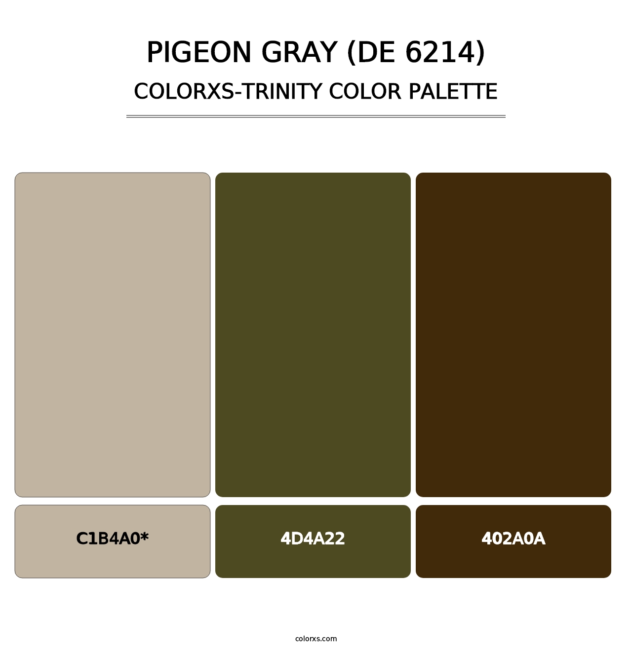 Pigeon Gray (DE 6214) - Colorxs Trinity Palette