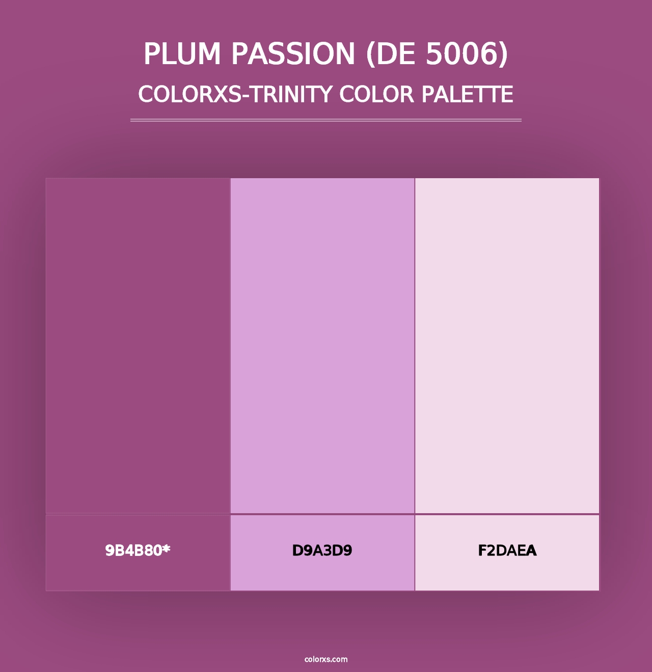 Plum Passion (DE 5006) - Colorxs Trinity Palette