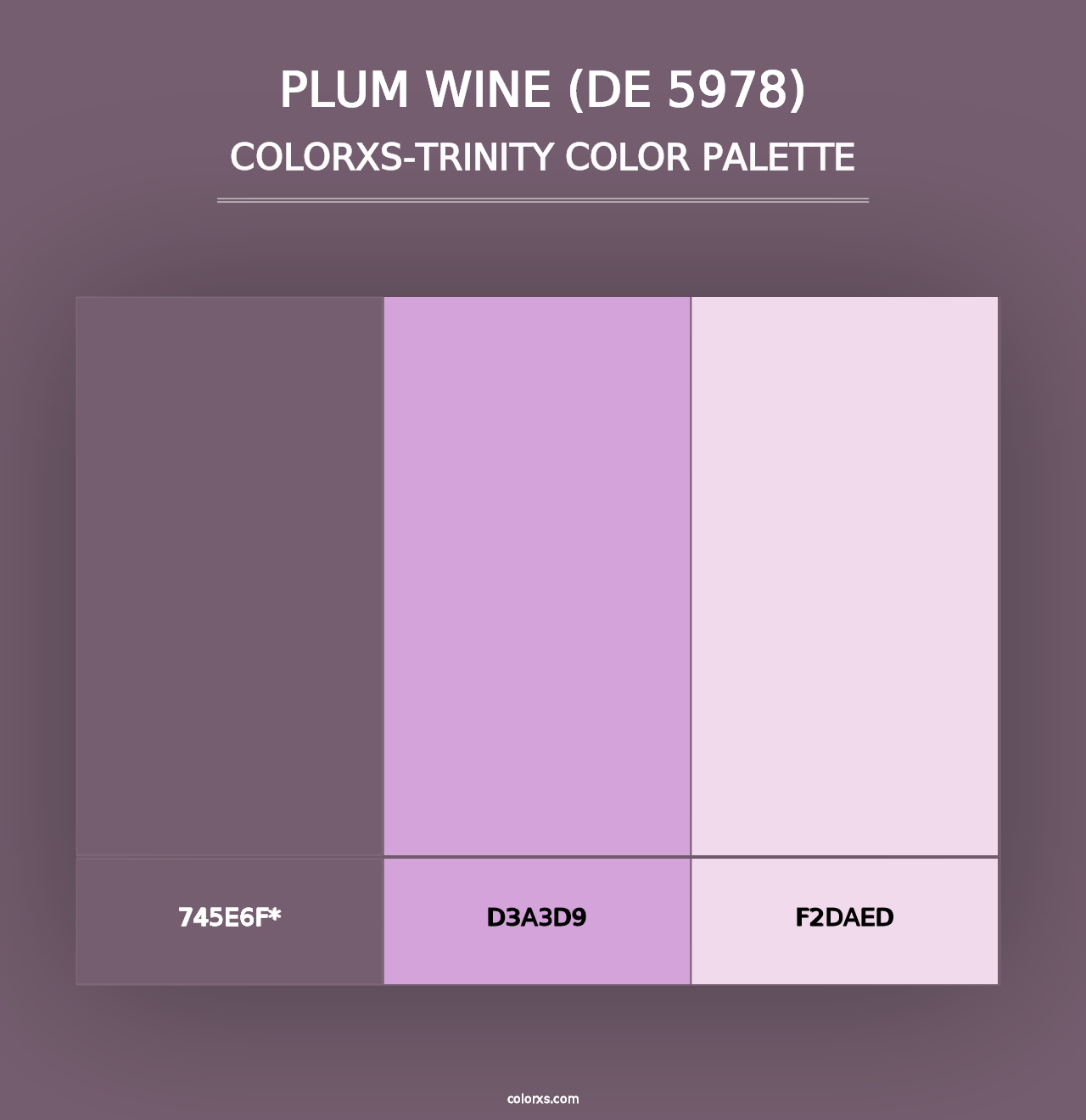 Plum Wine (DE 5978) - Colorxs Trinity Palette