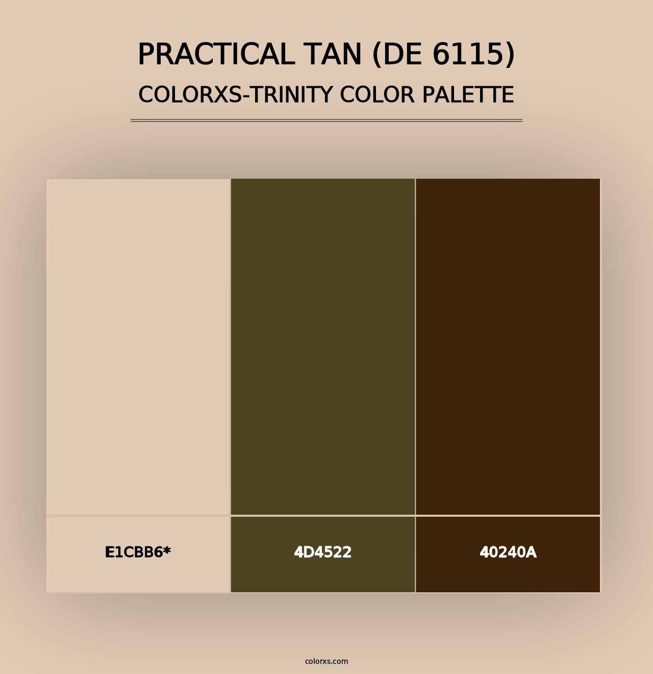 Practical Tan (DE 6115) - Colorxs Trinity Palette