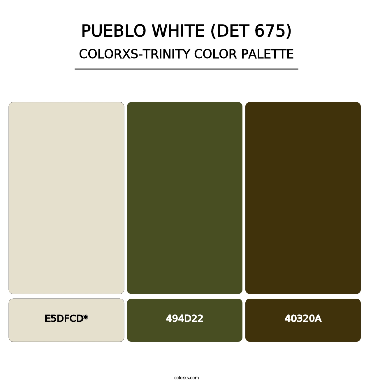 Pueblo White (DET 675) - Colorxs Trinity Palette