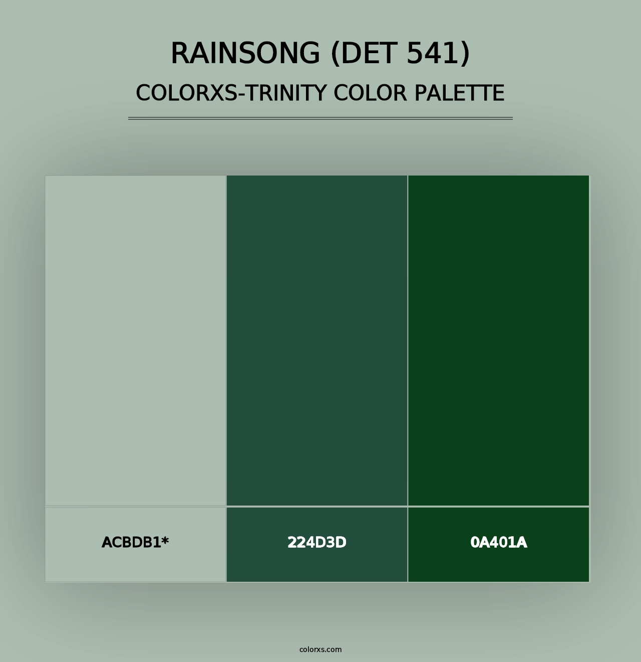 Rainsong (DET 541) - Colorxs Trinity Palette