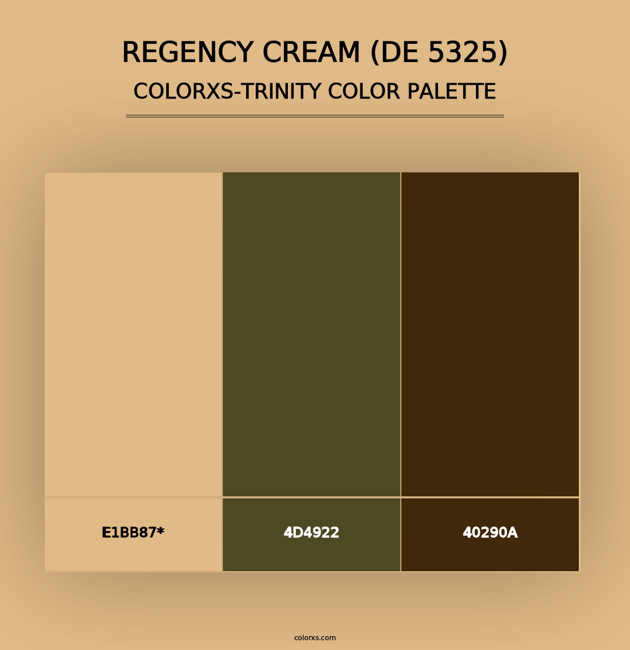 Regency Cream (DE 5325) - Colorxs Trinity Palette