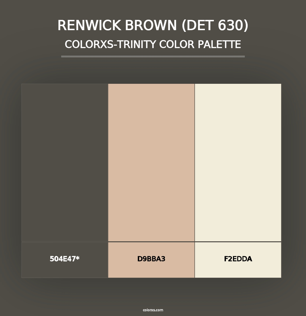 Renwick Brown (DET 630) - Colorxs Trinity Palette