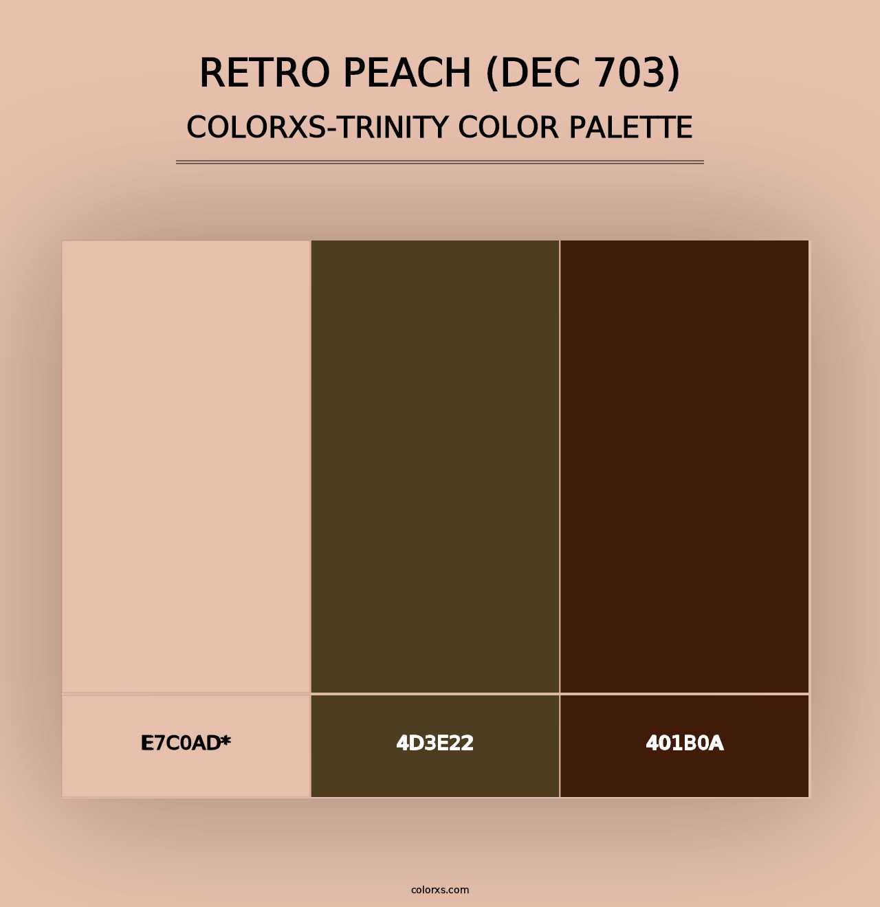 Retro Peach (DEC 703) - Colorxs Trinity Palette