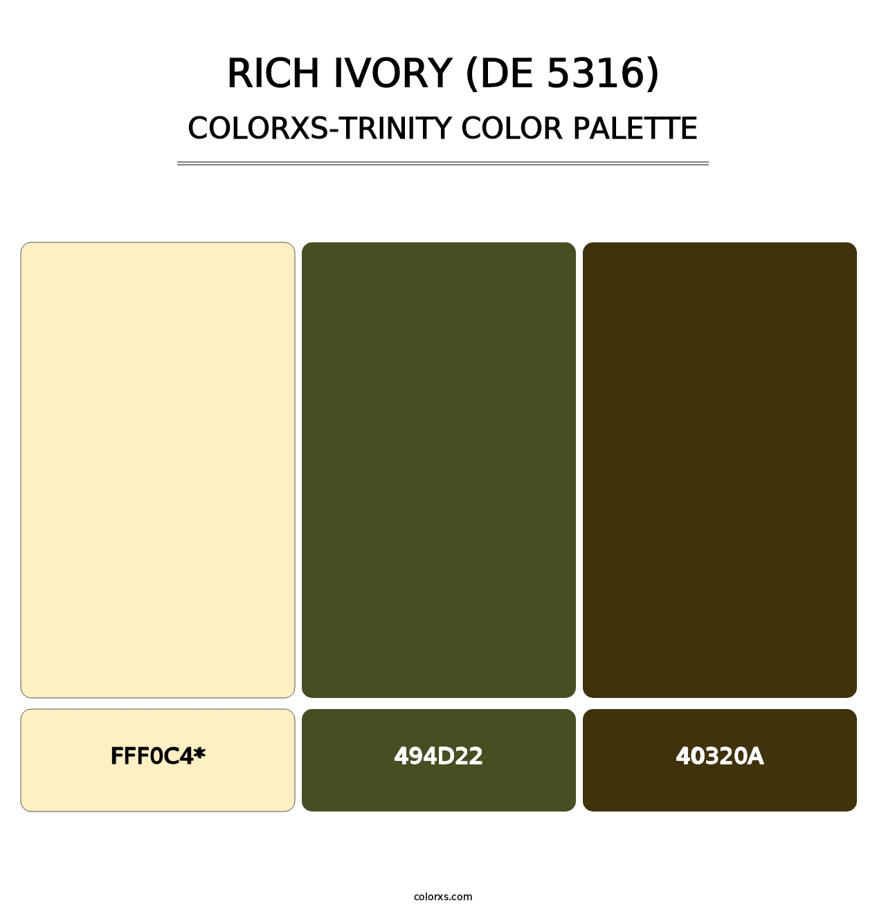 Rich Ivory (DE 5316) - Colorxs Trinity Palette