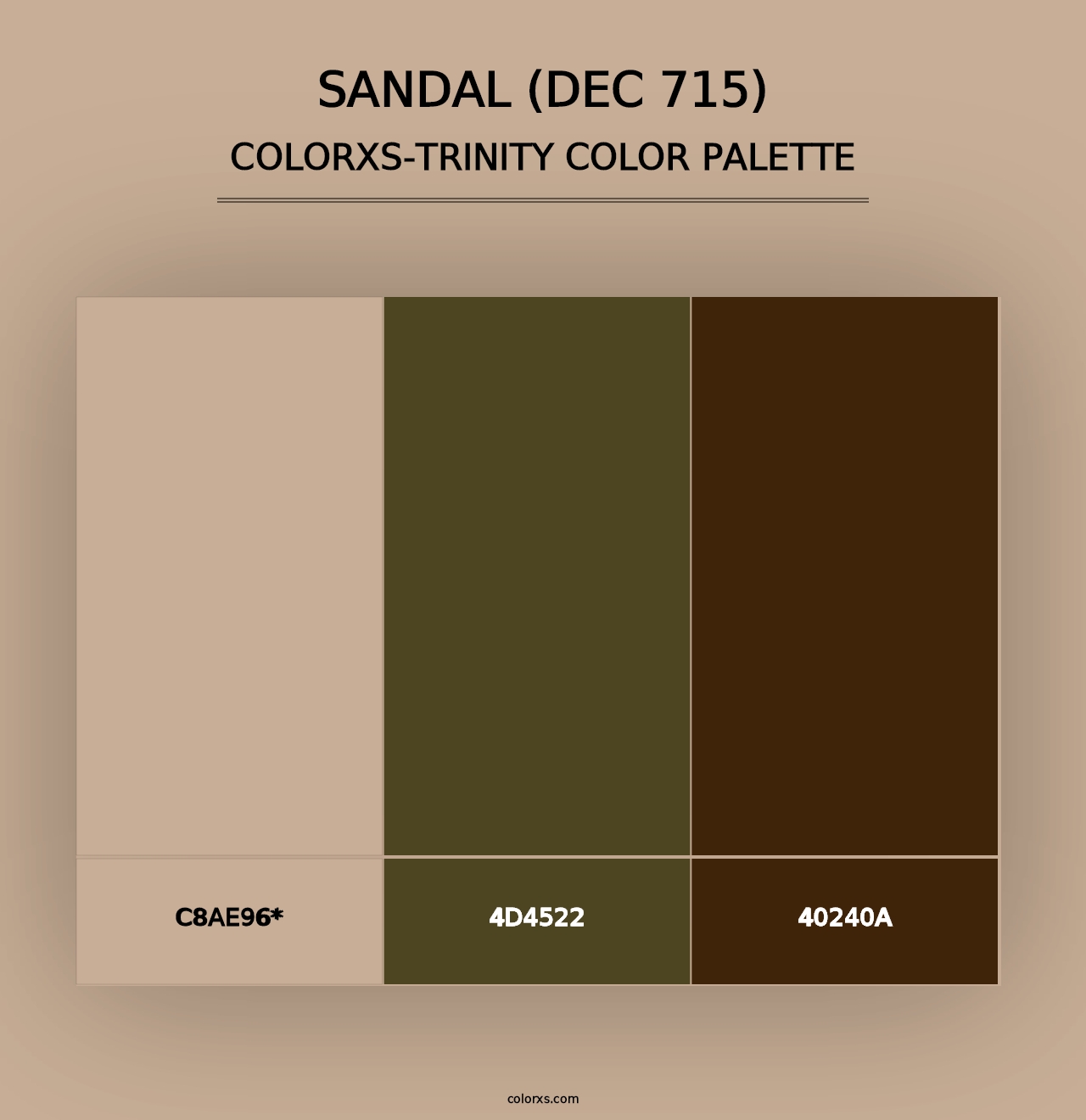 Sandal (DEC 715) - Colorxs Trinity Palette