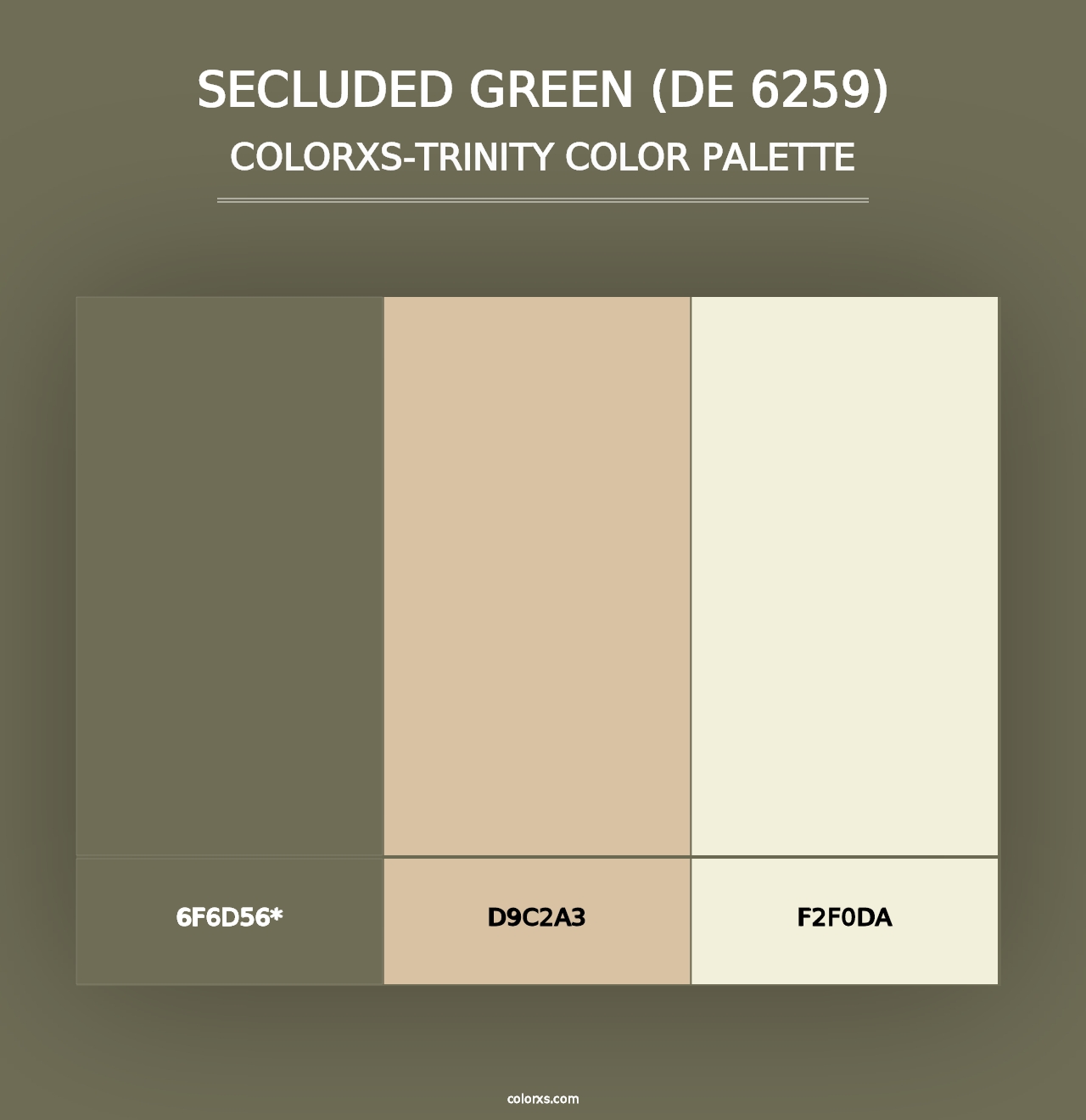 Secluded Green (DE 6259) - Colorxs Trinity Palette