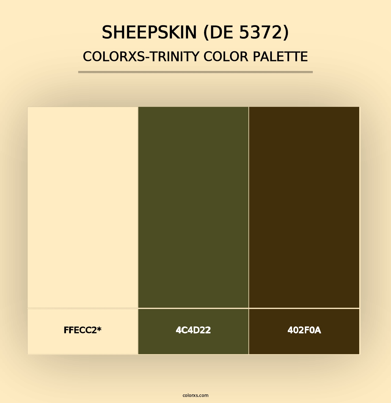 Sheepskin (DE 5372) - Colorxs Trinity Palette