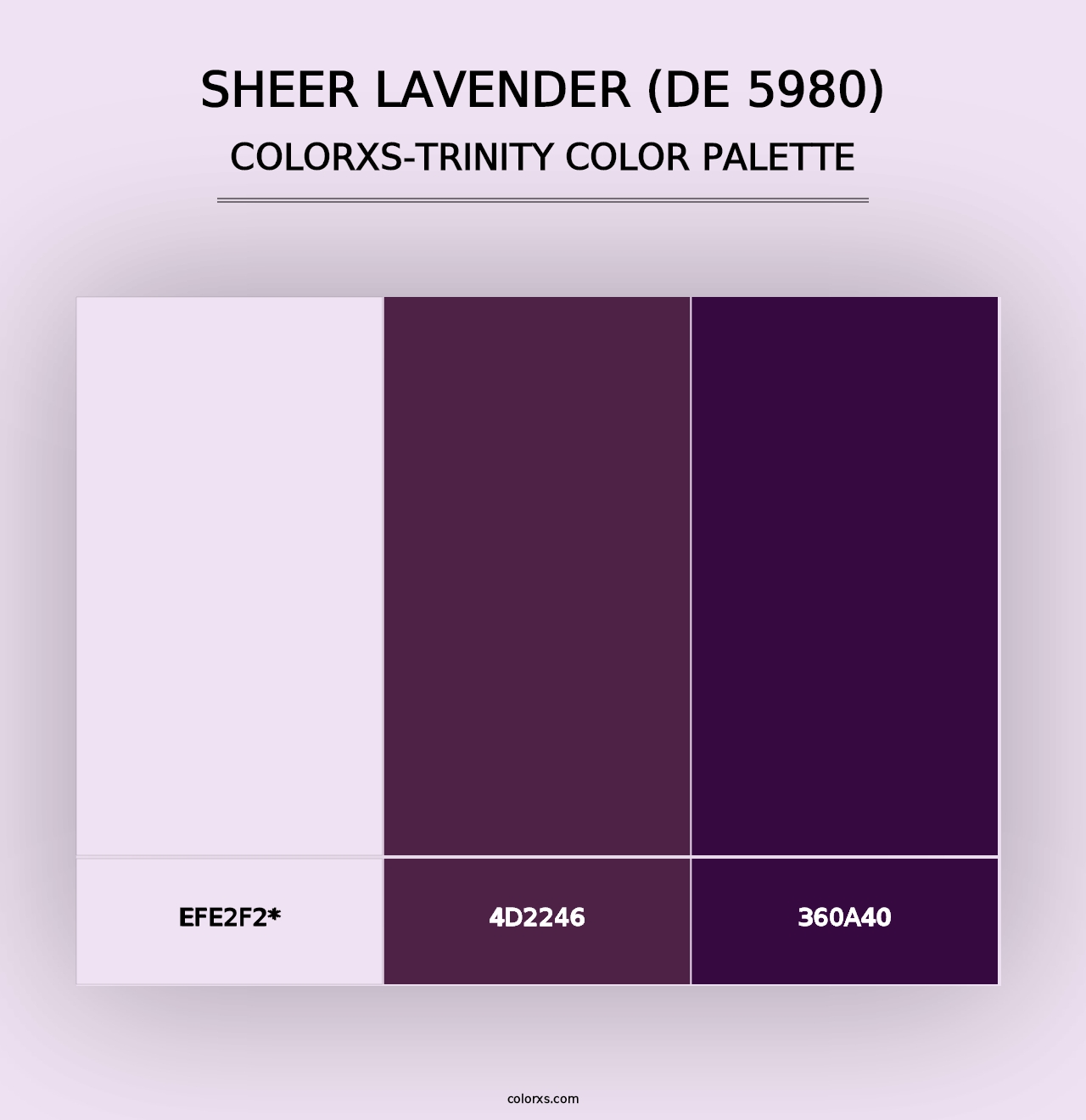 Sheer Lavender (DE 5980) - Colorxs Trinity Palette