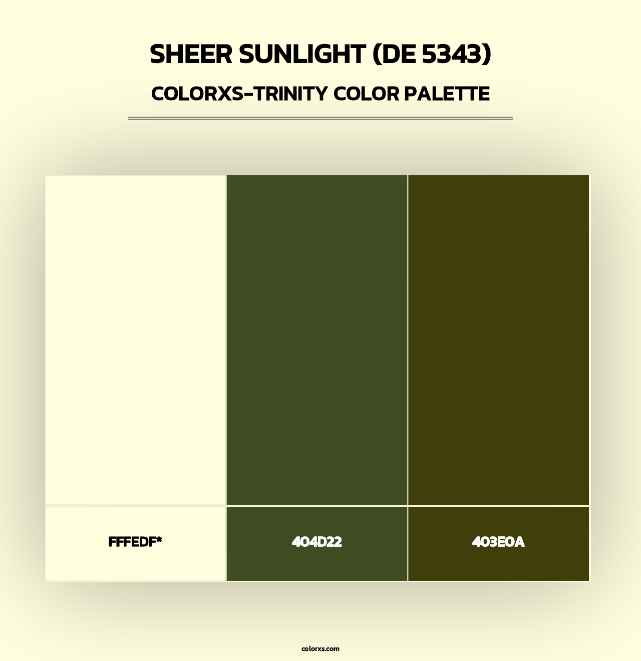 Sheer Sunlight (DE 5343) - Colorxs Trinity Palette