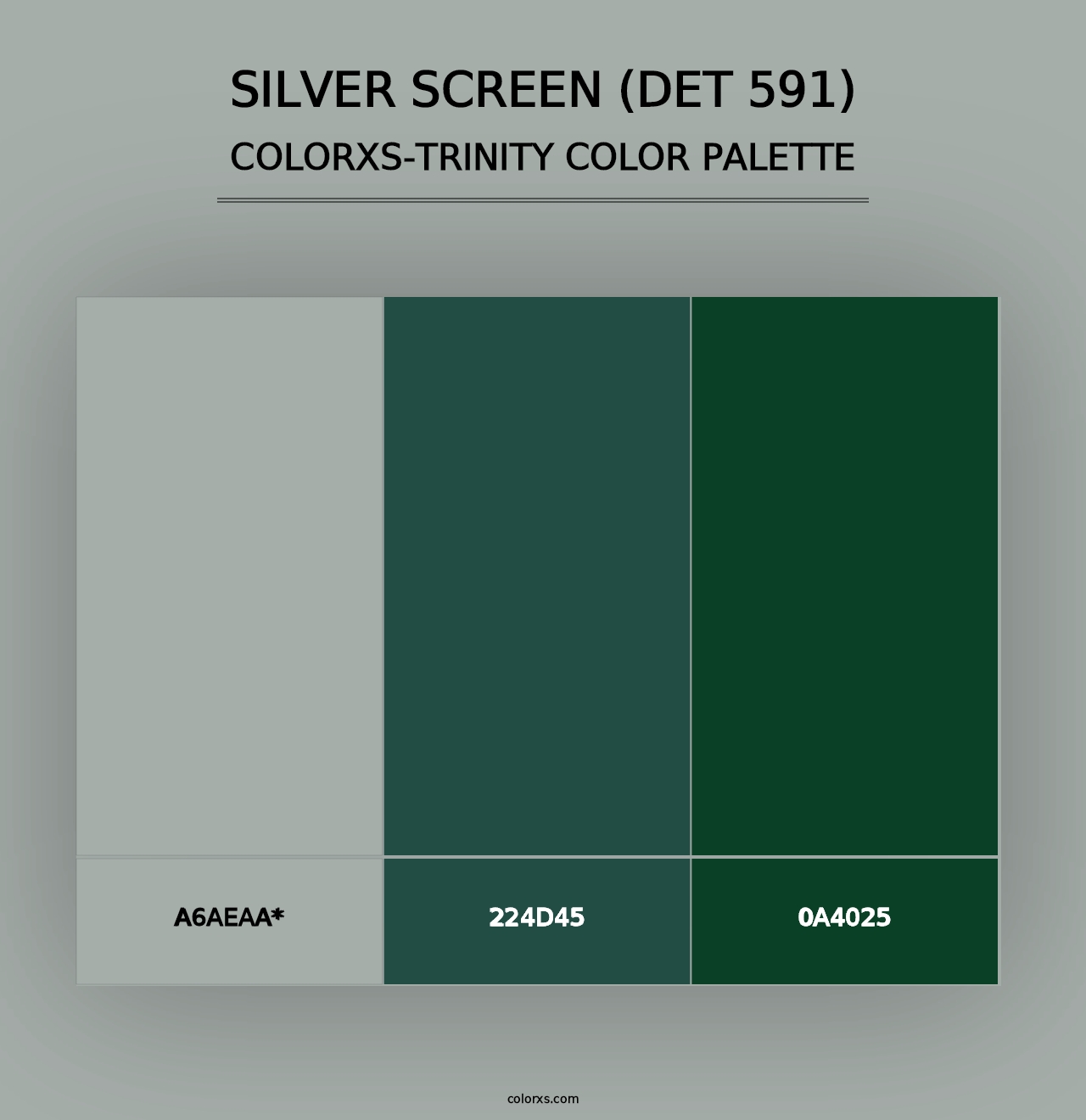 Silver Screen (DET 591) - Colorxs Trinity Palette