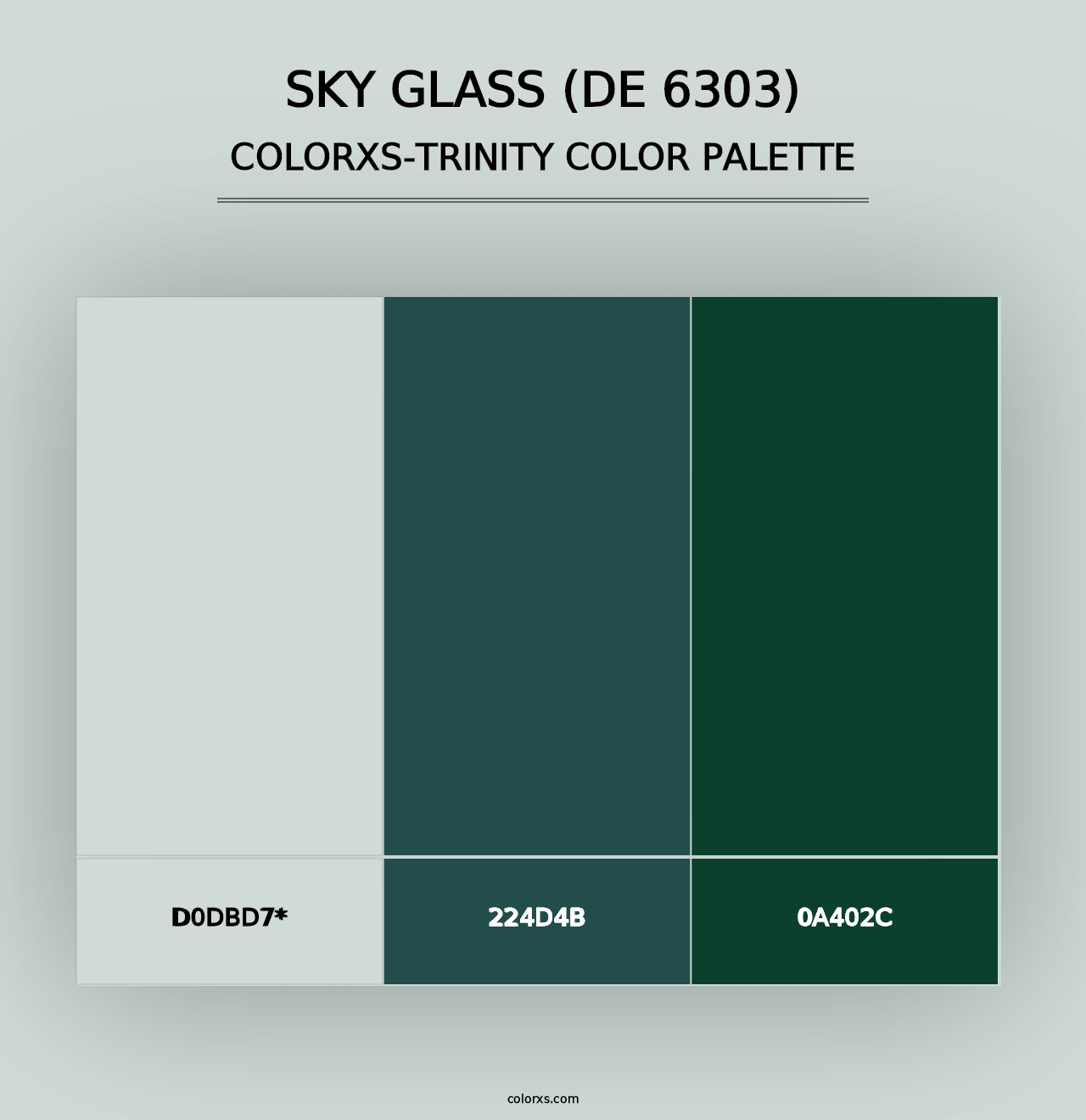 Sky Glass (DE 6303) - Colorxs Trinity Palette