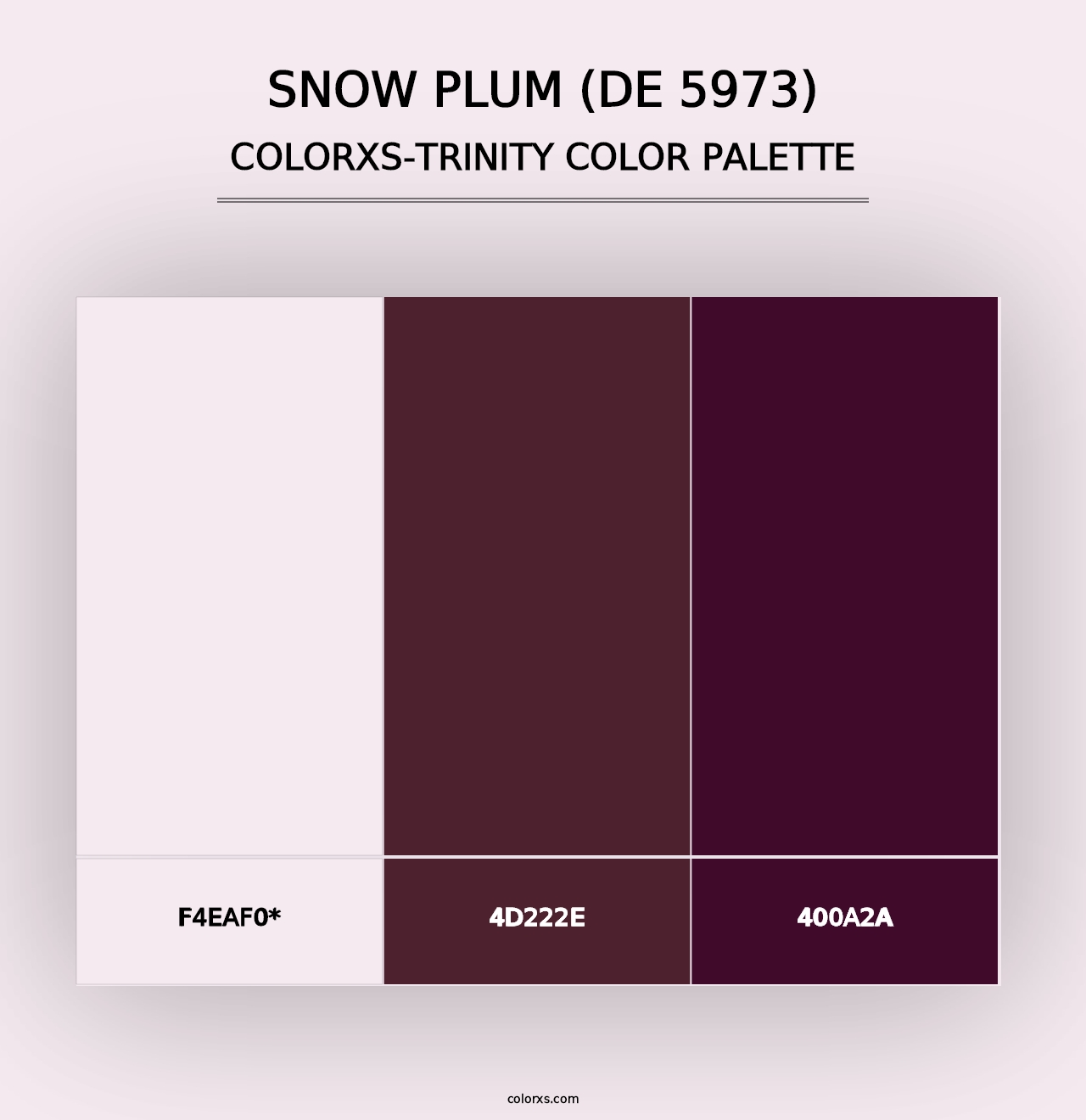 Snow Plum (DE 5973) - Colorxs Trinity Palette