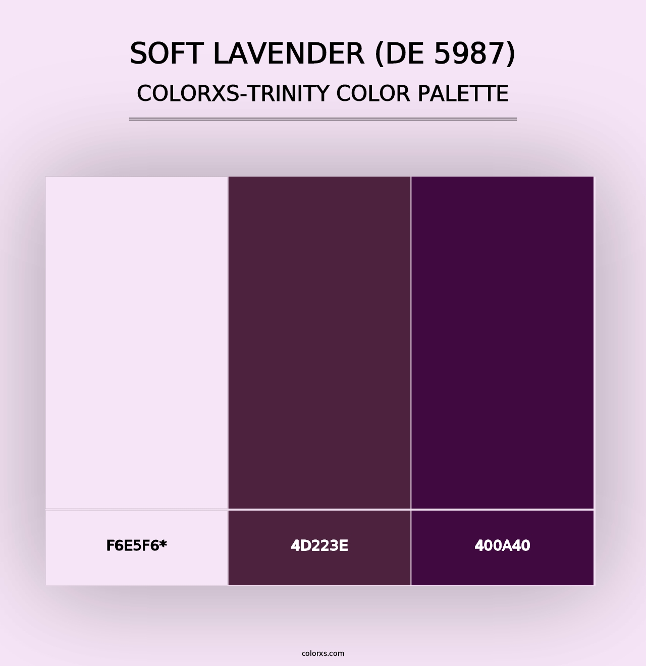 Soft Lavender (DE 5987) - Colorxs Trinity Palette