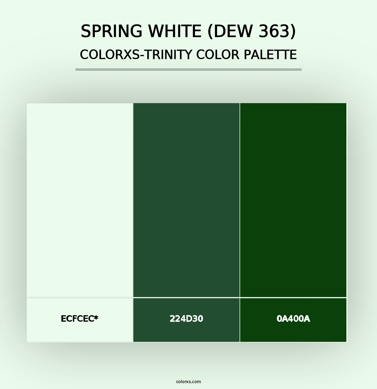 Spring White (DEW 363) - Colorxs Trinity Palette