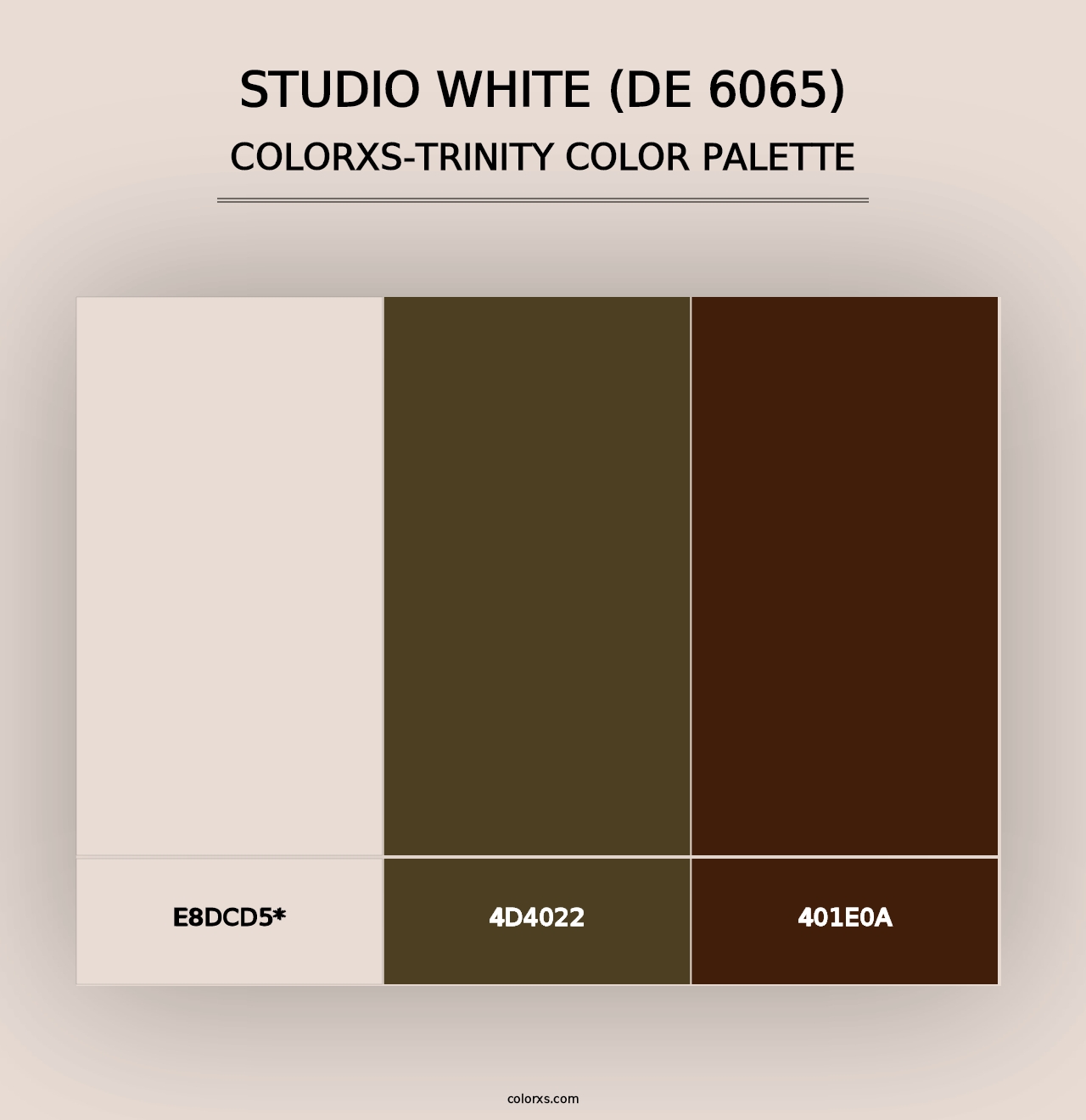 Studio White (DE 6065) - Colorxs Trinity Palette