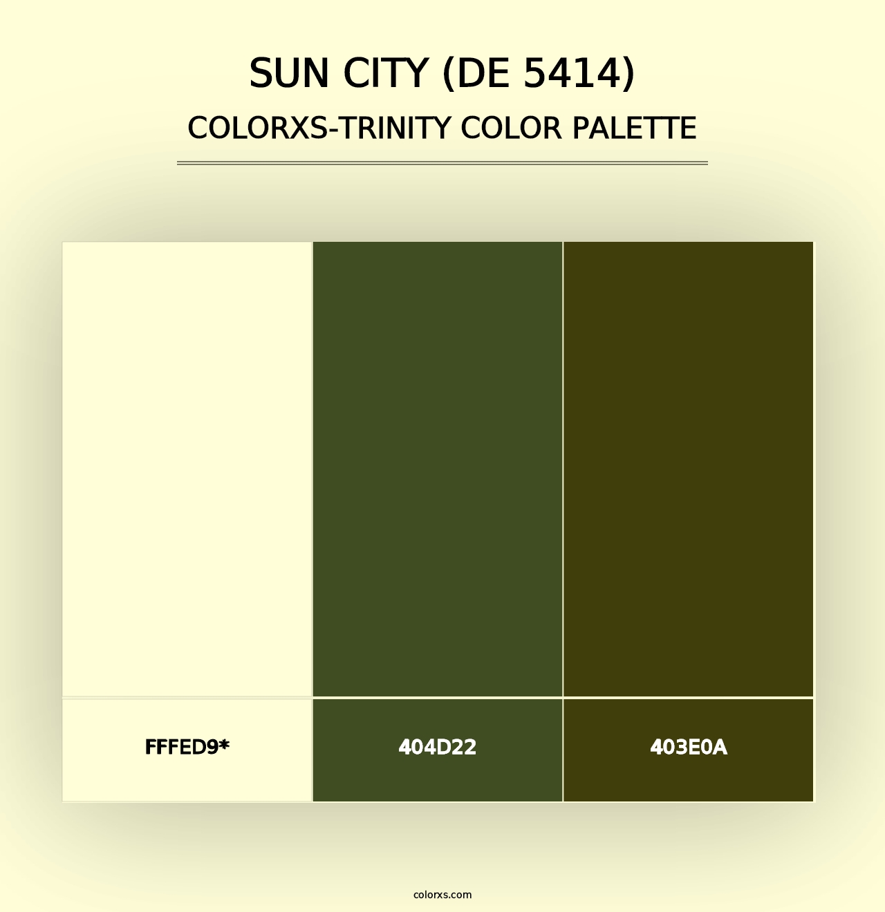 Sun City (DE 5414) - Colorxs Trinity Palette