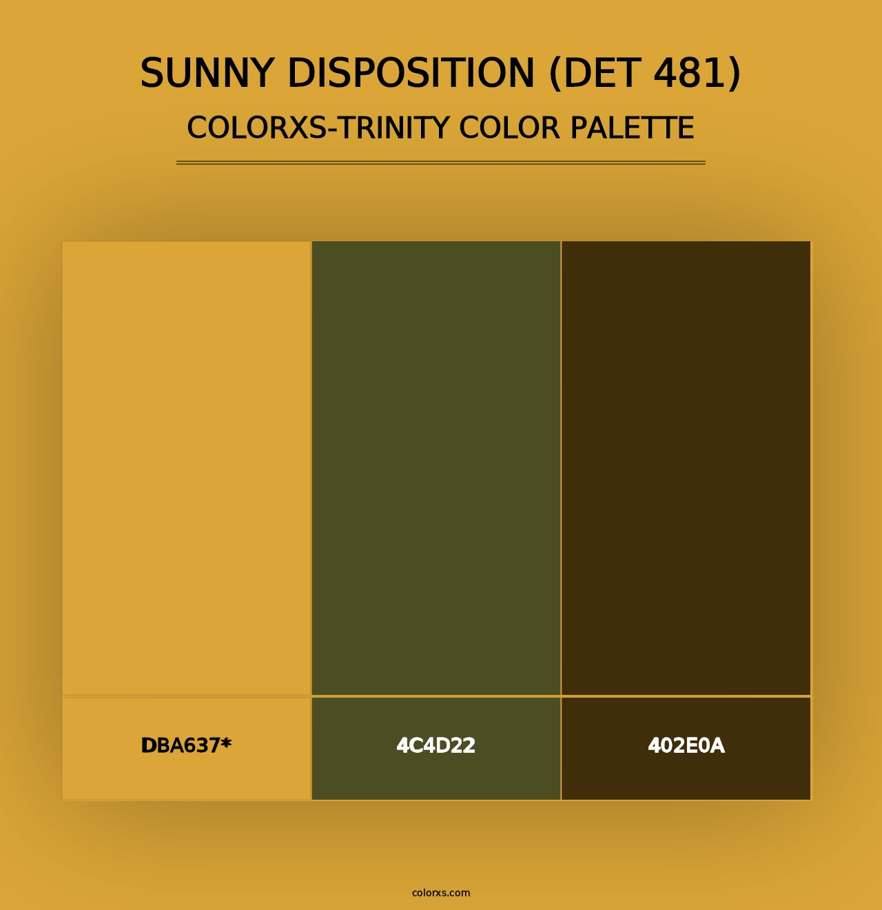 Sunny Disposition (DET 481) - Colorxs Trinity Palette