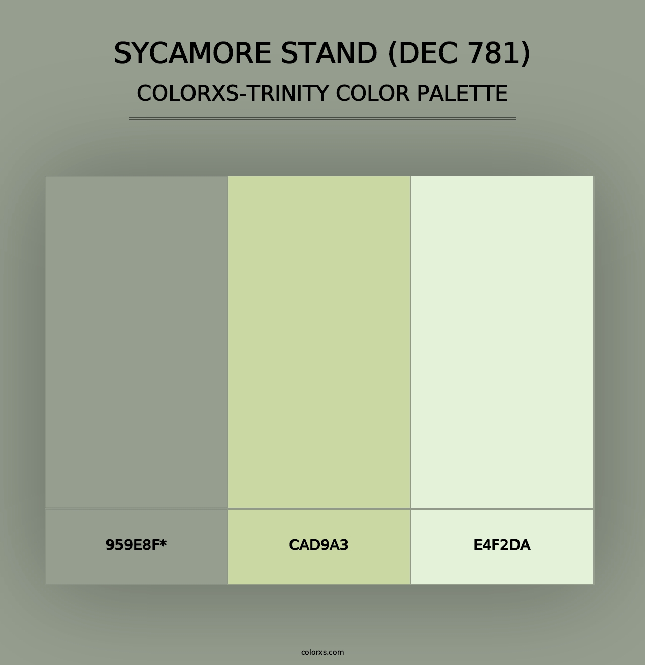 Sycamore Stand (DEC 781) - Colorxs Trinity Palette