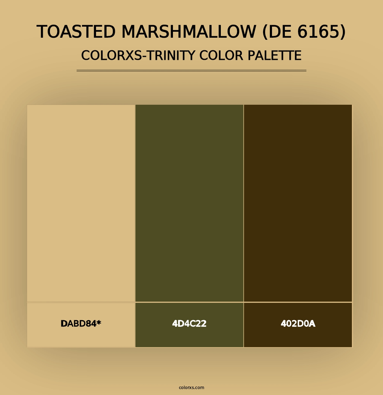 Toasted Marshmallow (DE 6165) - Colorxs Trinity Palette