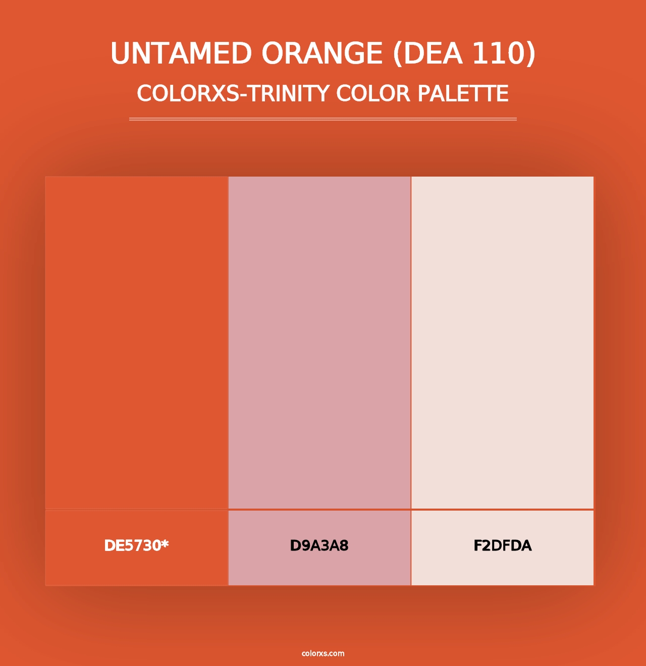 Untamed Orange (DEA 110) - Colorxs Trinity Palette