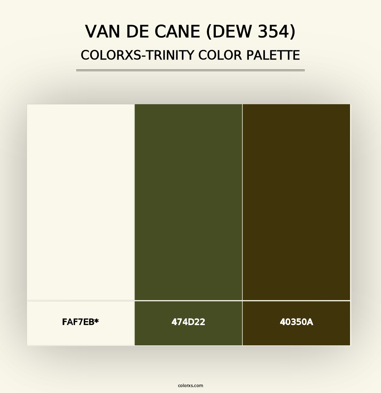 Van de Cane (DEW 354) - Colorxs Trinity Palette