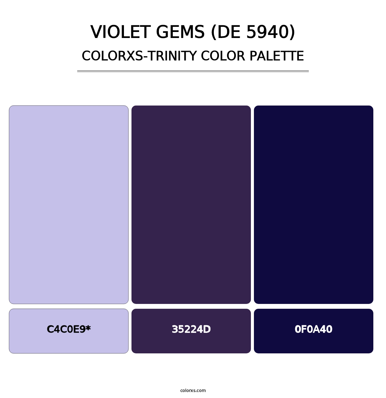 Violet Gems (DE 5940) - Colorxs Trinity Palette