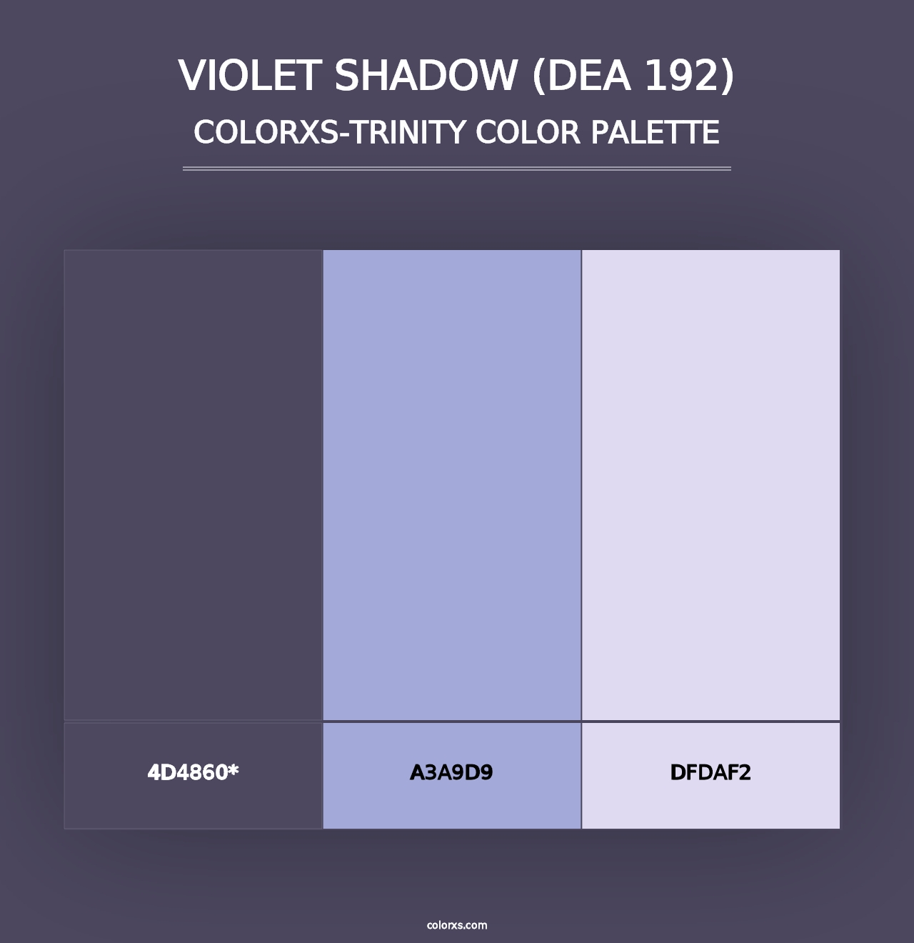 Violet Shadow (DEA 192) - Colorxs Trinity Palette