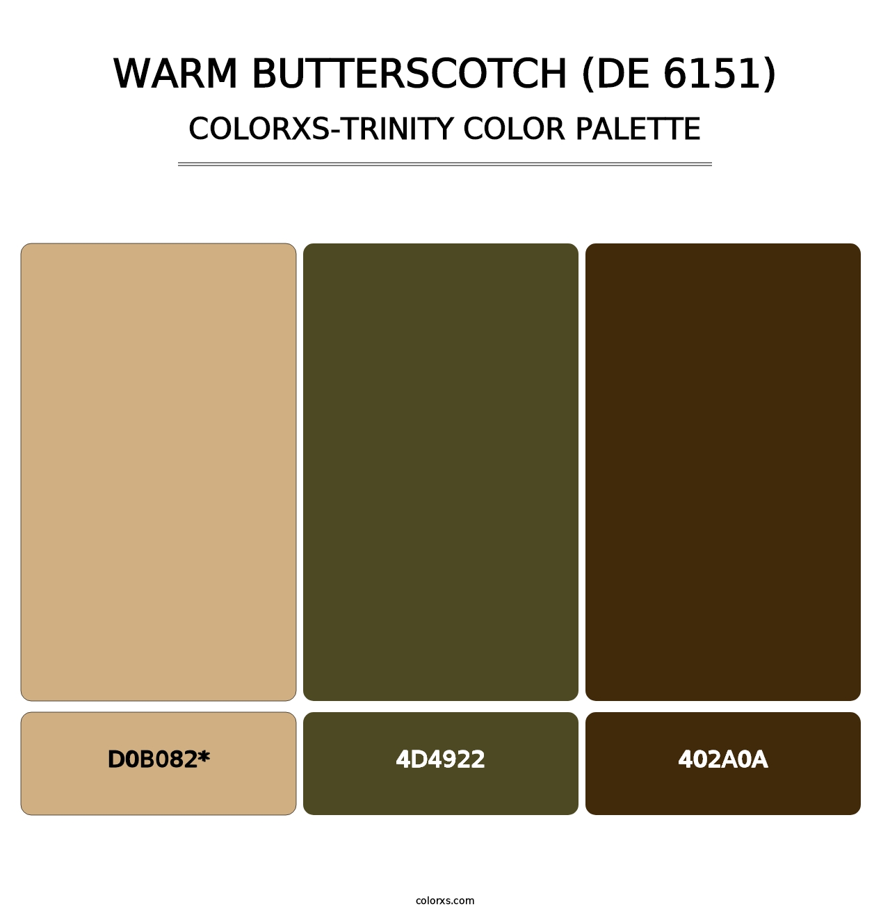 Warm Butterscotch (DE 6151) - Colorxs Trinity Palette