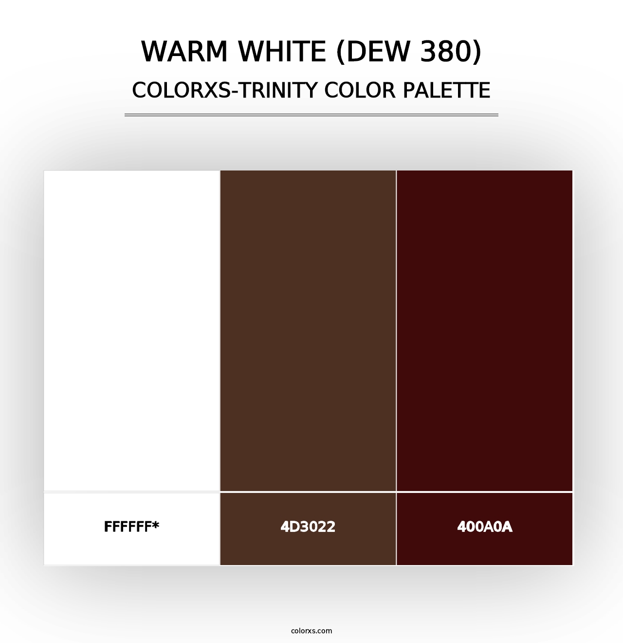 Warm White (DEW 380) - Colorxs Trinity Palette