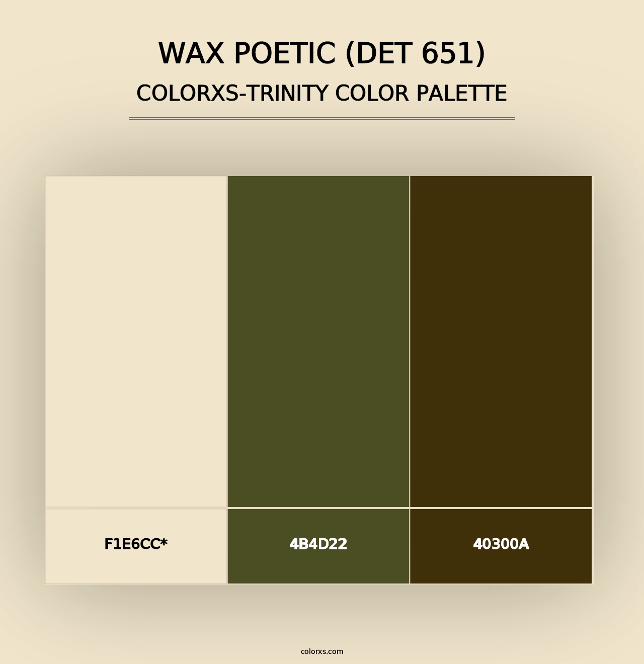 Wax Poetic (DET 651) - Colorxs Trinity Palette