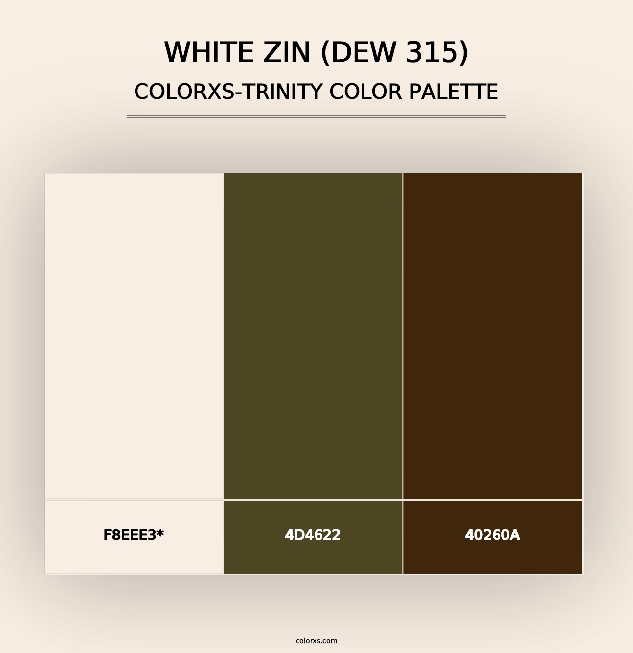 White Zin (DEW 315) - Colorxs Trinity Palette