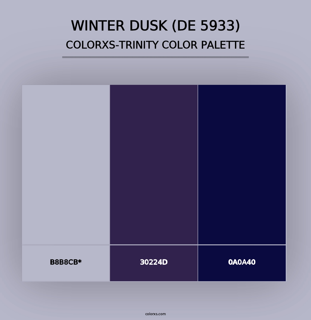 Winter Dusk (DE 5933) - Colorxs Trinity Palette